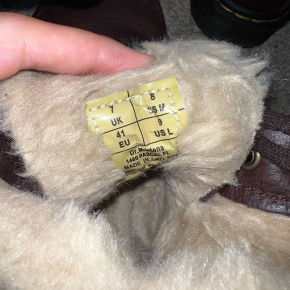 Dr. Martens 1460 Pascal Faux Fur Lined Boots - Picture 5 of 6